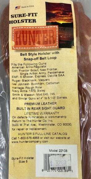 Sure-Fit Belt Style Leather Holster