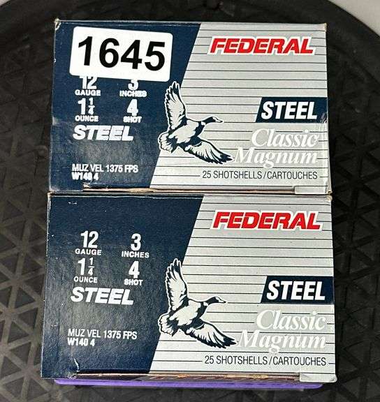 Federal Steel 12 Ga. 3” 4 Shot (2 Boxes)