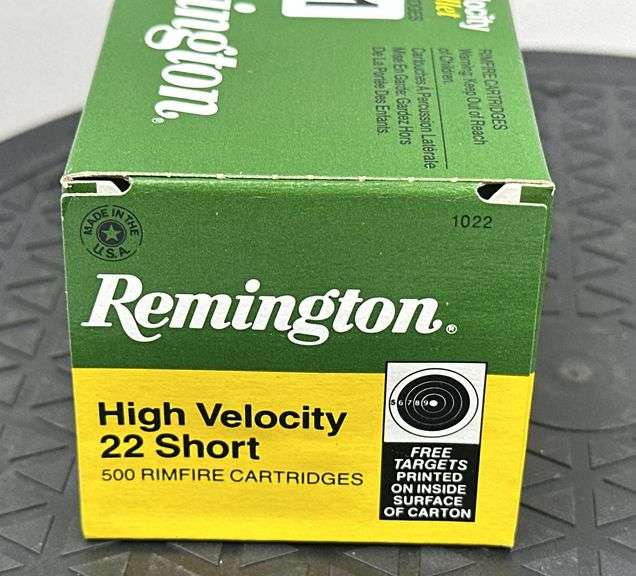 Remington High Velocity .22 Short (500 Rounds)