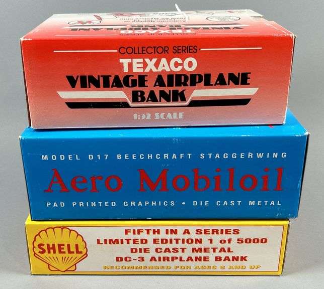 Gas & Oil Advertisement Diecast Plane Banks.