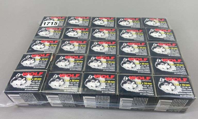Wolf 7.62x39 mm Steel Case Ammo (500 Rounds)