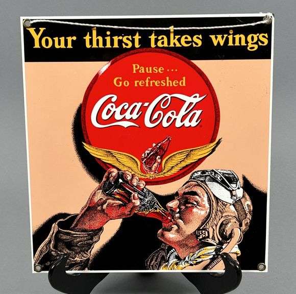 Porcelain Andy Rooney Coca-Cola Advertising Sign image