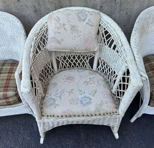 Trio of Wicker Chairs