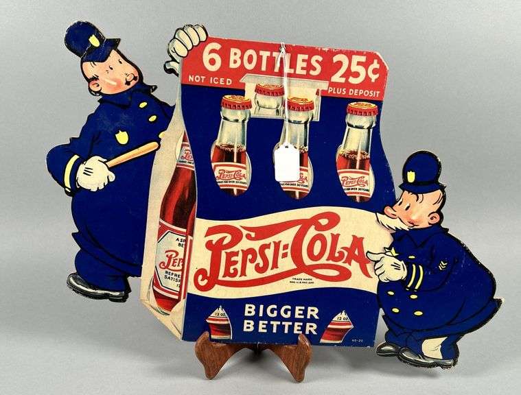 Vintage Pepsi Cops Ad Sign image