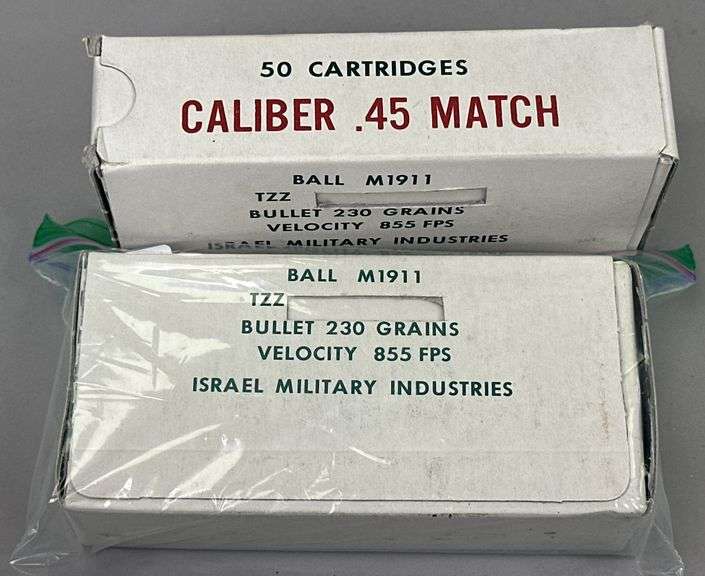 Israel Military Rounds Caliber .45 Match (100 Rounds) image