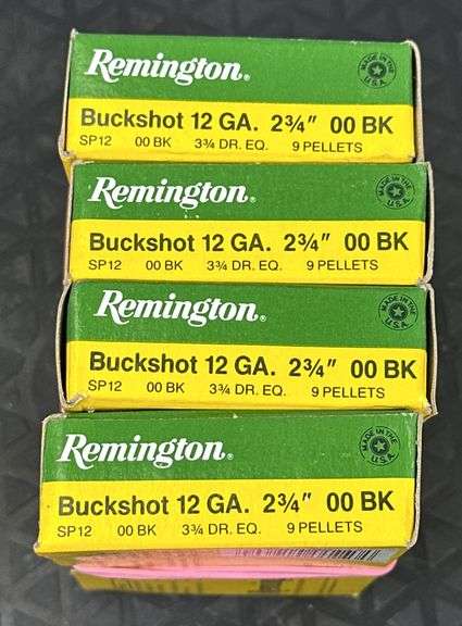Remington 12 Ga. 2 3/4” 00 Buckshot (4 Boxes)