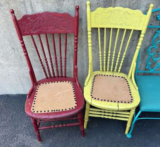 (4) Painted Chairs