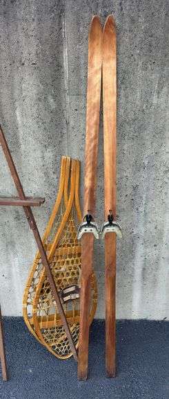Snow Shoes, Snow Skies, Easel, & Wooden Ore
