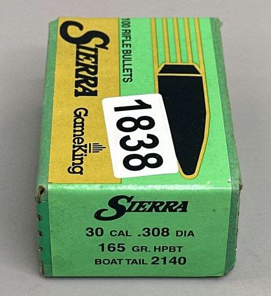 Sierra 30 Cal 165 Grain, Boat Tail Bullets (100 Count) image