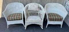 Trio of Wicker Chairs