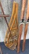 Snow Shoes, Snow Skies, Easel, & Wooden Ore