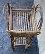 Twig Shelf, Weaved Basket, & Decorative Pine Cones