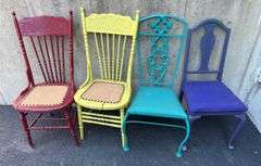 (4) Painted Chairs