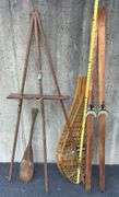 Snow Shoes, Snow Skies, Easel, & Wooden Ore