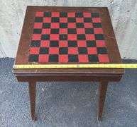 Rotating Top Wooden Chess Table