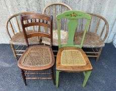 (5) Wooden Chairs