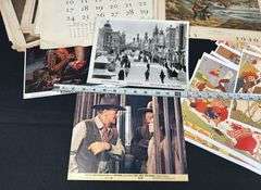 1956 Calendar Pages, John Wayne Picture, “Doctor Zhivago” Pictures, & Misc Illustrations