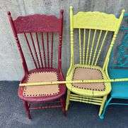 (4) Painted Chairs
