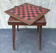 Rotating Top Wooden Chess Table