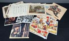 1956 Calendar Pages, John Wayne Picture, “Doctor Zhivago” Pictures, & Misc Illustrations