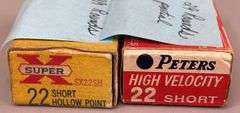 Vintage Boxes of .22 Short Bullets