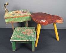 Trio of Wooden Stools
