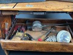 Wooden Tool Crate & Contents, Metal Tool Boxes & Misc.