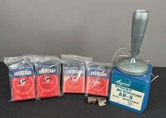 Argonne Dynamic Microphone AR-3 & Eveready Radio Batteries