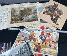 1956 Calendar Pages, John Wayne Picture, “Doctor Zhivago” Pictures, & Misc Illustrations