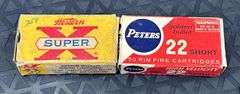 Vintage Boxes of .22 Short Bullets