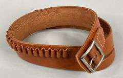 Buscadero Belt Waist Size 34”-39” Leather Cartridge Holster Belt