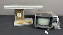 MCM Desk Lamp & Panasonic Radio TV