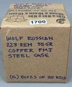 Wolf Russian 223 REM 55 Gr. Copper FMJ Steel Case Ammo (320 Rounds)