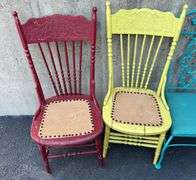 (4) Painted Chairs