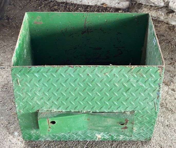 Green Front Mount Tractor Rock Bin image