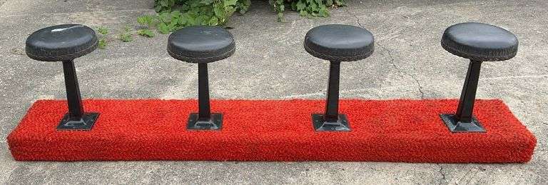 4 Barstools & Shag Carpet Base image