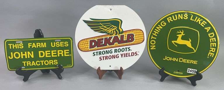 John Deere And DeKalb Metal Signs image