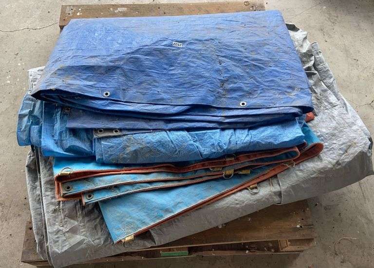Skid of Assorted Sized Tarps image