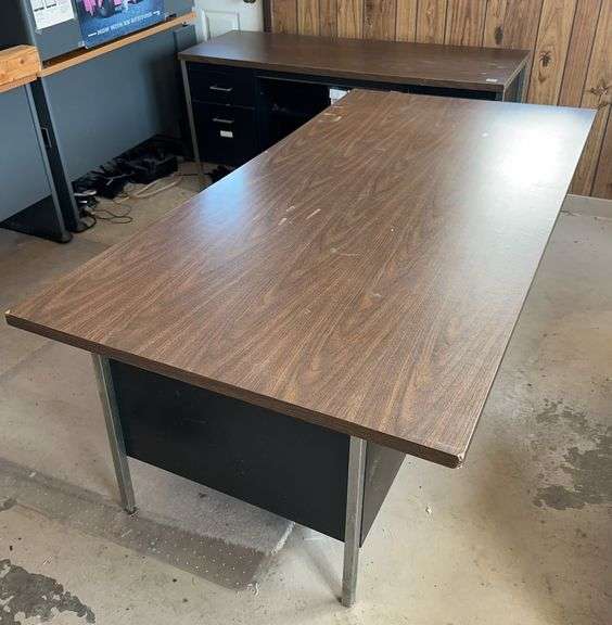 Metal Desk and Credenza image