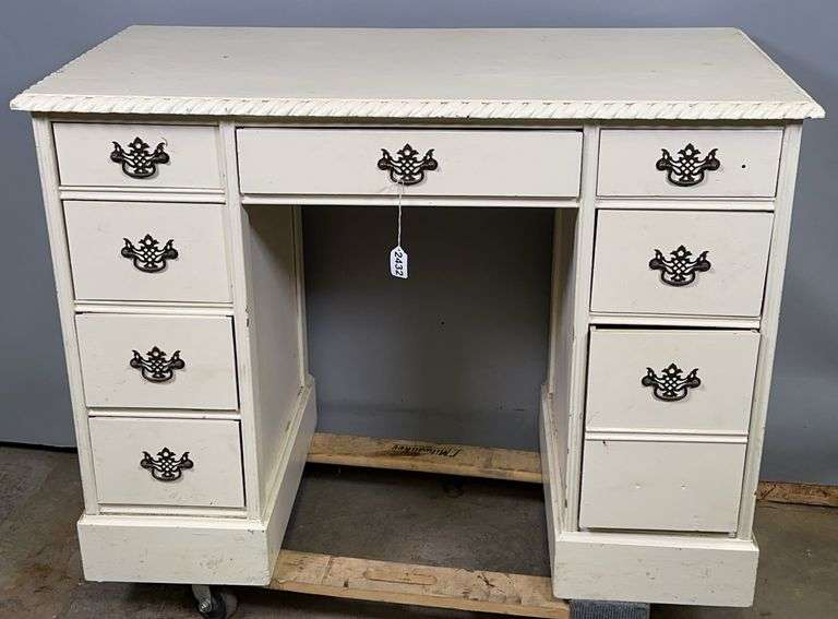 Vintage Off-white Wooden Desk image