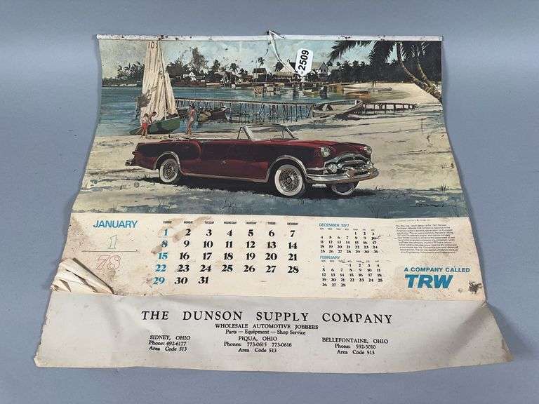 1976 Dunson Supply Co. Sidney, Ohio Calendar image