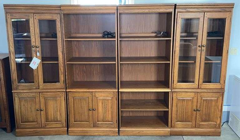 Hooker Four Piece Oak Entertainment Center image