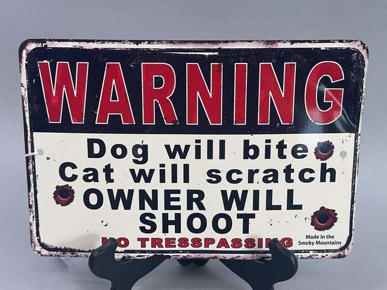 No Trespassing Warning Metal Sign image
