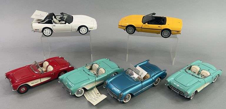 Six Die Cast Cars Corvettes image