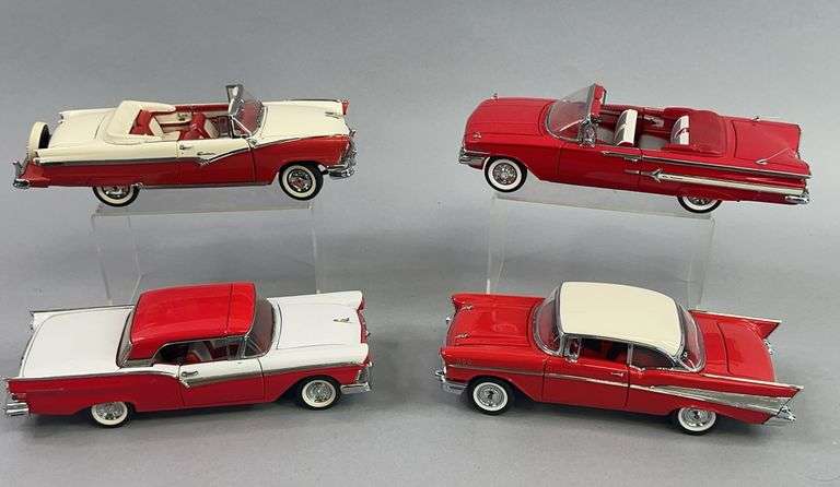 (4) Die Cast Classic Model Cars image
