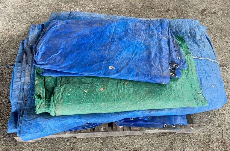 Skid of Assorted Sized Tarps image