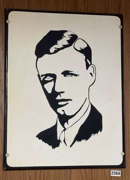 Bob Kennedy? (Wilbur Wright?) Line Art Metal Sign image