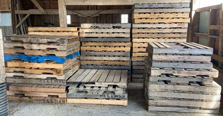 Stacks of Wooden Pallets image