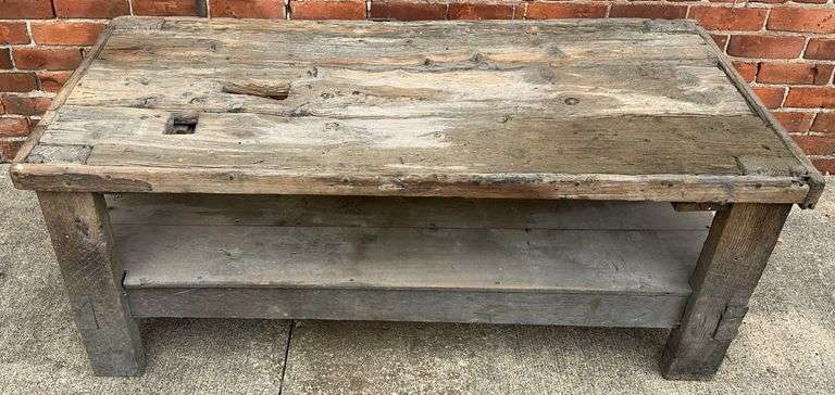 Homemade Wooden Workbench Table image
