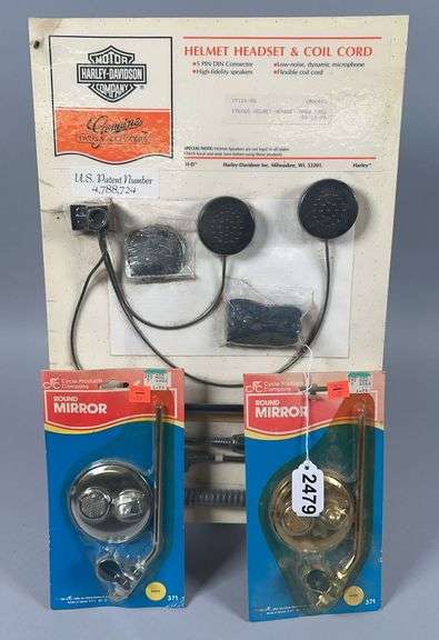 Lot of Bike Mirrors and Helmet Headset image